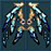 水藍光水晶雙尾翅膀 永久連結