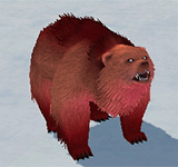 幼小紅色雪原熊 怪物永久連結